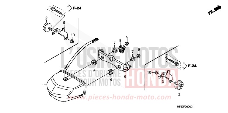 FEU ARRIERE de CBR600RR ABS GRAPHITE BLACK (NHB01KB) 2009